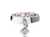 White gold Fancy Pink Marquise  Milgrain Marquise Diamond Twist Band Ring_67