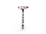 White gold Fancy Pink Marquise  Milgrain Pave Diamond Engagement Ring with Four-Prong Setting_167