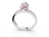 White gold Fancy Pink Marquise  Milgrain Pave Diamond Engagement Ring with Four-Prong Setting_168