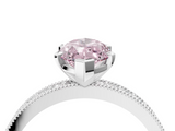 White gold Fancy Pink Marquise  Milgrain Pave Diamond Engagement Ring with Four-Prong Setting_169