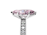 White gold Fancy Pink Marquise  Milgrain Pave Diamond Engagement Ring with Four-Prong Setting_170