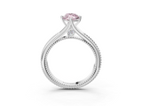 White gold Fancy Pink Marquise  Solitaire Beaded Band Six-Prong Setting_14