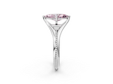 White gold Fancy Pink Marquise  Solitaire Beaded Band Six-Prong Setting_37