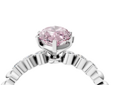 White gold Fancy Pink Marquise  Solitaire Bezel Accent Diamond Engagement Ring with Beaded Band and Four-Prong Setting_62