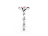 White gold Fancy Pink Marquise  Solitaire Bezel-Set Diamond Ring with Beaded Band and Four-Prong Setting_34