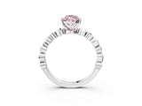 White gold Fancy Pink Marquise  Solitaire Bezel-Set Diamond Ring with Beaded Band and Four-Prong Setting_36