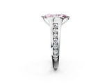 White gold Fancy Pink Marquise  Solitaire Bezel-Set Diamond Ring with Channel-Set Band_38