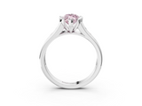 White gold Fancy Pink Marquise  Solitaire Bezel-Set Diamond Ring with Channel-Set Band_39