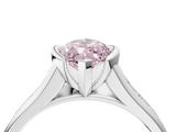 White gold Fancy Pink Marquise  Solitaire Bezel-Set Diamond Ring with Channel-Set Band_40