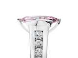 White gold Fancy Pink Marquise  Solitaire Bezel-Set Diamond Ring with Channel-Set Band_41