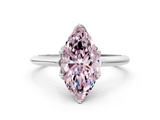 White gold Fancy Pink Marquise  Solitaire Cathedral Diamond Ring with Six-Prong Setting_17