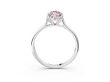 White gold Fancy Pink Marquise  Solitaire Cathedral Diamond Ring with Six-Prong Setting_20