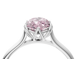 White gold Fancy Pink Marquise  Solitaire Cathedral Diamond Ring with Six-Prong Setting_21