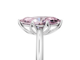 White gold Fancy Pink Marquise  Solitaire Cathedral Diamond Ring with Six-Prong Setting_22