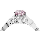 White gold Fancy Pink Marquise  Solitaire Celtic Knot Engagement Ring with Four-Prong Setting_46
