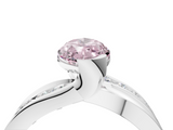 White gold Fancy Pink Marquise  Solitaire Channel-Set Split Shank Ring with Tension Prong Setting_7