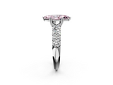White gold Fancy Pink Marquise  Solitaire Chevron Pave Diamond Engagement Ring with Six-Prong Setting_5