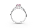 White gold Fancy Pink Marquise  Solitaire Chevron Pave Diamond Engagement Ring with Six-Prong Setting_6