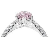 White gold Fancy Pink Marquise  Solitaire Chevron Pave Diamond Engagement Ring with Six-Prong Setting_7