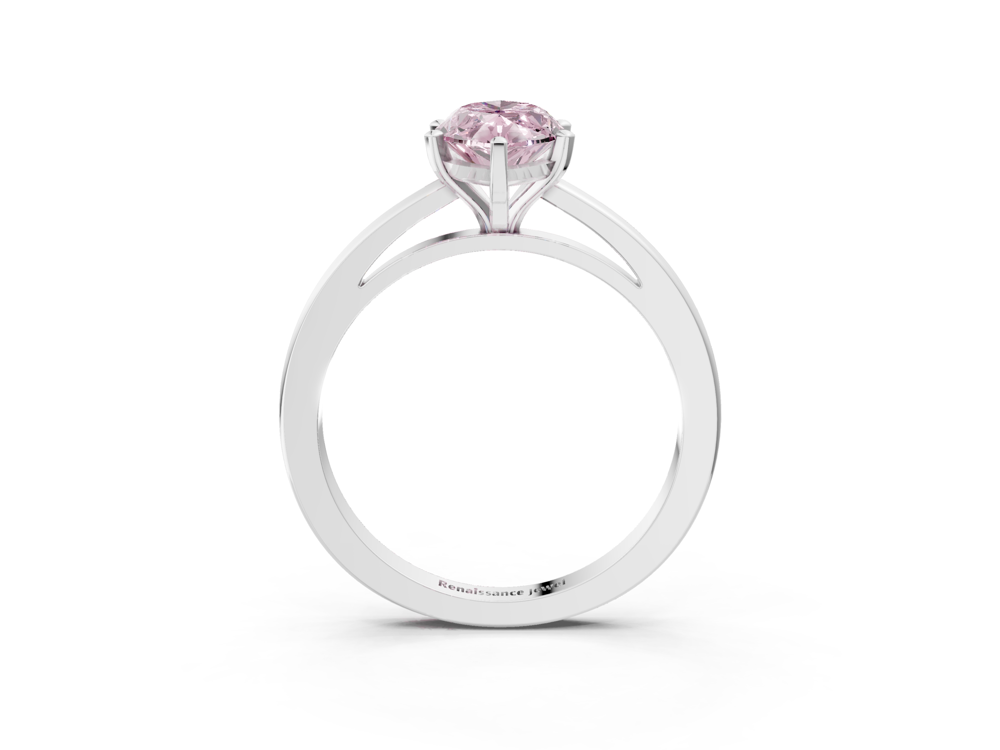 White gold Fancy Pink Marquise  Solitaire Diamond Engagement Ring with Four-Prong Setting on a Classic Band_6