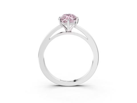White gold Fancy Pink Marquise  Solitaire Diamond Engagement Ring with Four-Prong Setting on a Classic Band_6