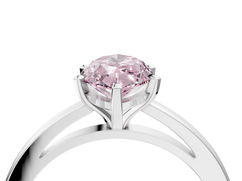 White gold Fancy Pink Marquise  Solitaire Diamond Engagement Ring with Four-Prong Setting on a Classic Band_7