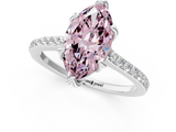 White gold Fancy Pink Marquise  Solitaire Diamond Engagement Ring with Pave Band and Six-Prong Setting_21