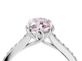 White gold Fancy Pink Marquise  Solitaire Diamond Engagement Ring with Pave Band and Six-Prong Setting_24