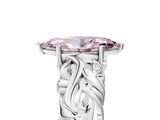 White gold Fancy Pink Marquise  Solitaire Diamond Leaf Vine Band with Prong Setting_53