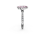 White gold Fancy Pink Marquise  Solitaire Diamond Pavé Band with Four-Prong Setting_30