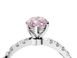 White gold Fancy Pink Marquise  Solitaire Diamond Pavé Band with Four-Prong Setting_32