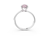 White gold Fancy Pink Marquise  Solitaire Diamond Ring with 4-Prong Setting on a Classic Band_6
