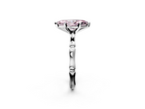 White gold Fancy Pink Marquise  Solitaire Diamond Ring with Bamboo Band and Four-Prong Setting_75