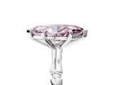 White gold Fancy Pink Marquise  Solitaire Diamond Ring with Bamboo Band and Four-Prong Setting_78