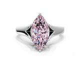 White gold Fancy Pink Marquise  Solitaire Diamond Ring with Cathedral Band and Four-Prong Setting_65