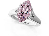 White gold Fancy Pink Marquise  Solitaire Diamond Ring with Cathedral Band and Four-Prong Setting_66