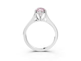 White gold Fancy Pink Marquise  Solitaire Diamond Ring with Cathedral Band and Four-Prong Setting_68