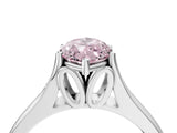 White gold Fancy Pink Marquise  Solitaire Diamond Ring with Cathedral Band and Four-Prong Setting_70