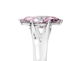 White gold Fancy Pink Marquise  Solitaire Diamond Ring with Cathedral Band and Four-Prong Setting_71