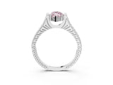 White gold Fancy Pink Marquise  Solitaire Diamond Ring with Channel Set Band and Bezel Prong Setting_83