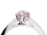 White gold Fancy Pink Marquise  Solitaire Diamond Ring with Channel-Set Band and Four-Prong Setting_7