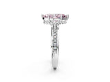 White gold Fancy Pink Marquise  Solitaire Diamond Ring with Channel Set Band and Six-Prong Setting_50