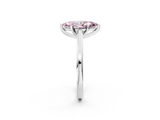 White gold Fancy Pink Marquise  Solitaire Diamond Ring with Four-Prong Setting and Classic Band_5