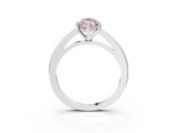 White gold Fancy Pink Marquise  Solitaire Diamond Ring with Four-Prong Setting and Classic Band_6
