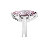 White gold Fancy Pink Marquise  Solitaire Diamond Ring with Four-Prong Setting and Classic Band_8