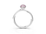 White gold Fancy Pink Marquise  Solitaire Diamond Ring with Four-Prong Setting on a Plain Band_35