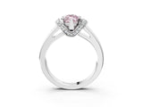 White gold Fancy Pink Marquise  Solitaire Diamond Ring with Pave Band and Six-Prong Setting_35