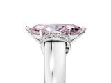White gold Fancy Pink Marquise  Solitaire Diamond Ring with Pave Band and Six-Prong Setting_37