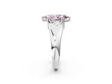 White gold Fancy Pink Marquise  Solitaire Diamond Ring with Six-Prong Cathedral Setting_33