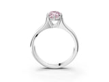 White gold Fancy Pink Marquise  Solitaire Diamond Ring with Six-Prong Cathedral Setting_35